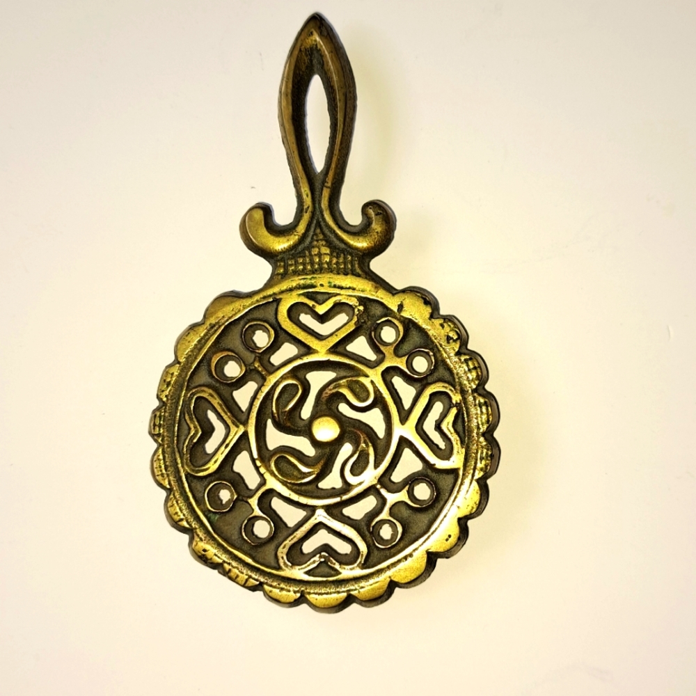 Vintage Mini Brass Trivet By Wilton